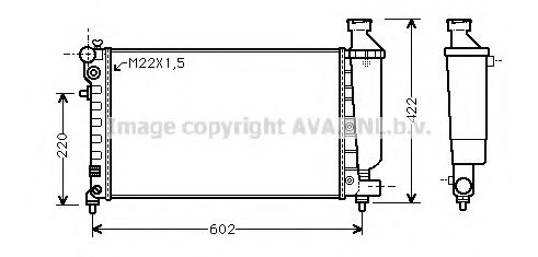 Радиатор, охлаждение двигателя AVA QUALITY COOLING CN2117