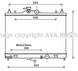 Радиатор, охлаждение двигателя AVA QUALITY COOLING DN2375