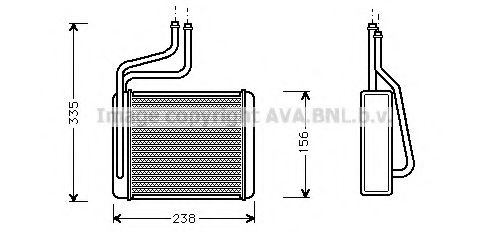 Теплообменник, отопление салона AVA QUALITY COOLING FD6286