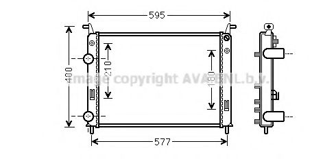 Радиатор, охлаждение двигателя AVA QUALITY COOLING FT2370