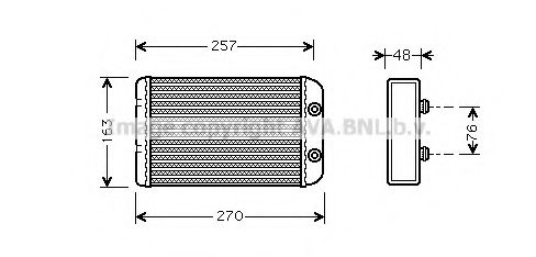 Теплообменник, отопление салона AVA QUALITY COOLING FTA6254