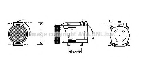 Компрессор, кондиционер AVA QUALITY COOLING HYK063
