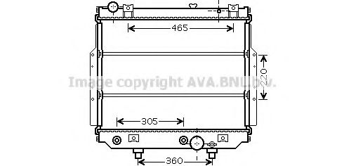Радиатор, охлаждение двигателя AVA QUALITY COOLING JEA2038