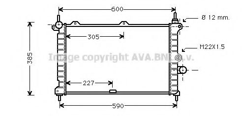 Радиатор, охлаждение двигателя AVA QUALITY COOLING OL2266