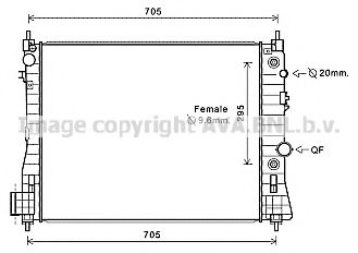 Радиатор, охлаждение двигателя AVA QUALITY COOLING OL2655