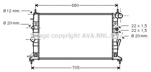 Радиатор, охлаждение двигателя AVA QUALITY COOLING OLA2359