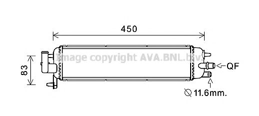 Радиатор, охлаждение двигателя AVA QUALITY COOLING PE2382