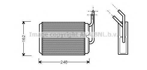 Теплообменник, отопление салона AVA QUALITY COOLING RT6220