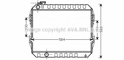 Радиатор, охлаждение двигателя AVA QUALITY COOLING TO2374