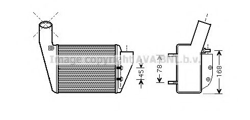 Интеркулер AVA QUALITY COOLING VWA4222