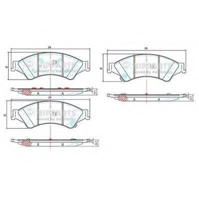 Комплект тормозных колодок, дисковый тормоз NIPPARTS N3603075