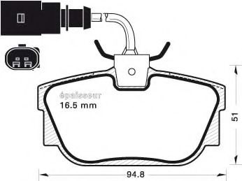 Комплект тормозных колодок, дисковый тормоз MGA 641