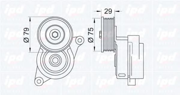 Натяжная планка, поликлиновой ремень IPD 153494