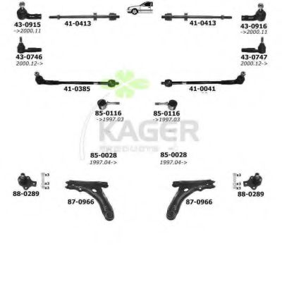 Подвеска колеса KAGER 800675