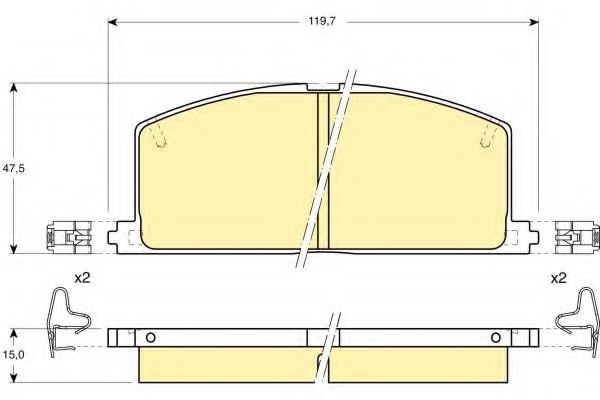 Комплект тормозных колодок, дисковый тормоз GIRLING 6103239