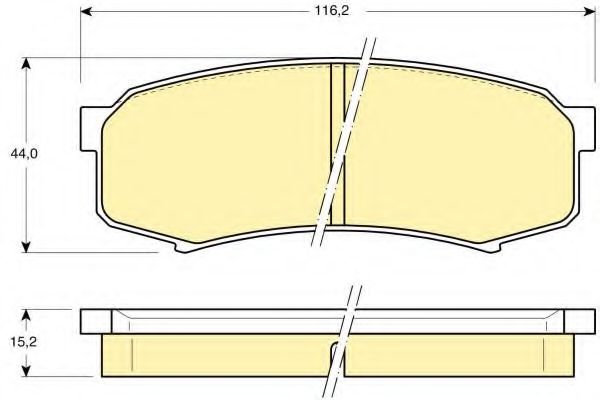 Комплект тормозных колодок, дисковый тормоз GIRLING 6111829