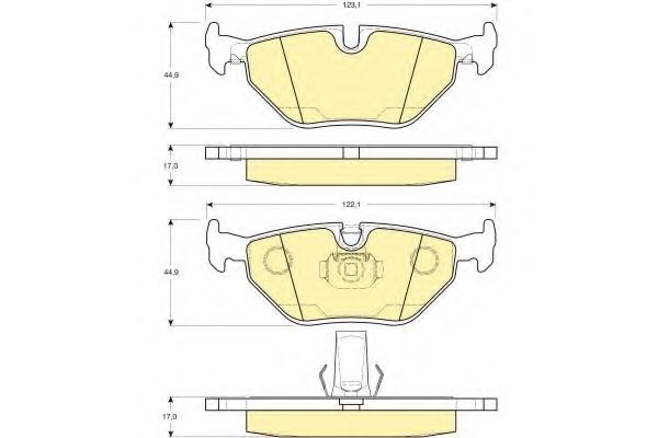 Комплект тормозных колодок, дисковый тормоз GIRLING 6112652