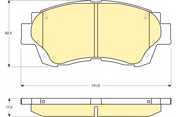 Комплект тормозных колодок, дисковый тормоз GIRLING 6131559