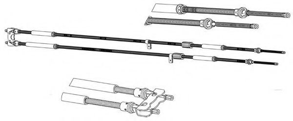 Трос, стояночная тормозная система KAWE FO02213