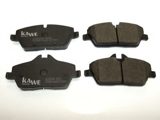 Комплект тормозных колодок, дисковый тормоз KAWE 810088
