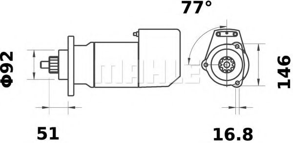 Стартер MAHLE ORIGINAL MS 557