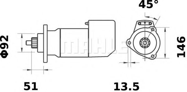 Стартер MAHLE ORIGINAL MS 540