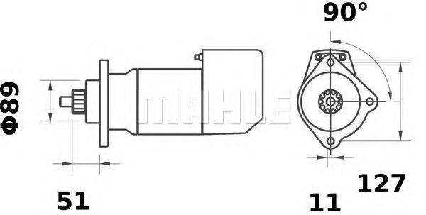 Стартер MAHLE ORIGINAL MS 501