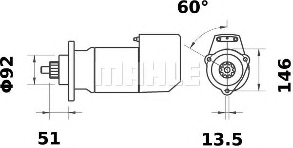 Стартер MAHLE ORIGINAL MS 560