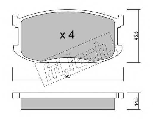 Комплект тормозных колодок, дисковый тормоз fri.tech. 483.0