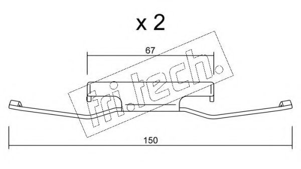 Комплектующие, колодки дискового тормоза fri.tech. KIT.097