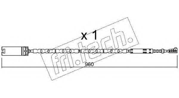 Сигнализатор, износ тормозных колодок fri.tech. SU.281