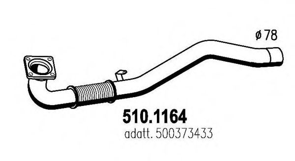 Труба выхлопного газа ASSO 510.1164