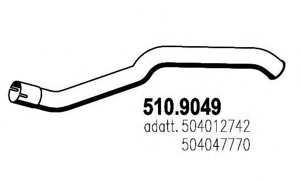 Труба выхлопного газа ASSO 510.9049