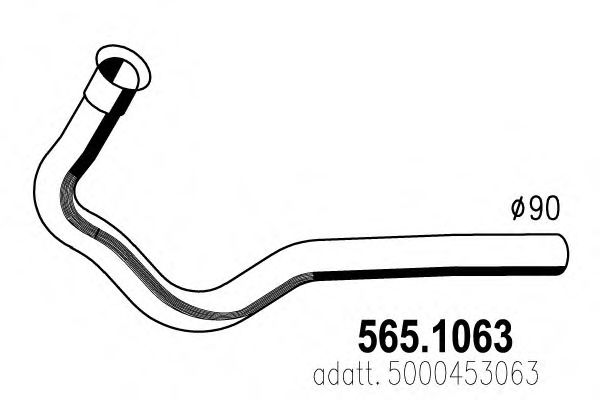 Труба выхлопного газа ASSO 565.1063