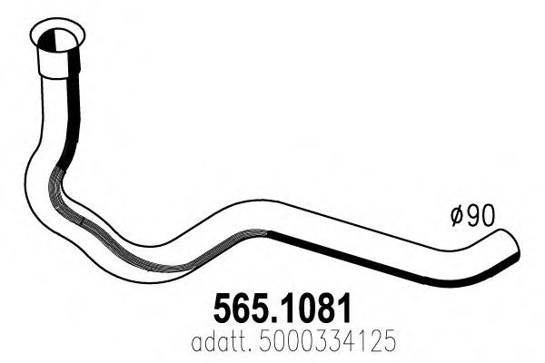 Труба выхлопного газа ASSO 565.1081