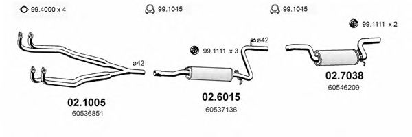 Система выпуска ОГ ASSO ART0063