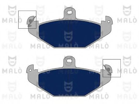 Комплект тормозных колодок, дисковый тормоз MALÒ 1050666