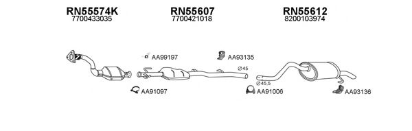 Система выпуска ОГ VENEPORTE 550088