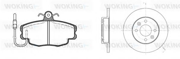 Комплект тормозов, дисковый тормозной механизм WOKING 80413.00