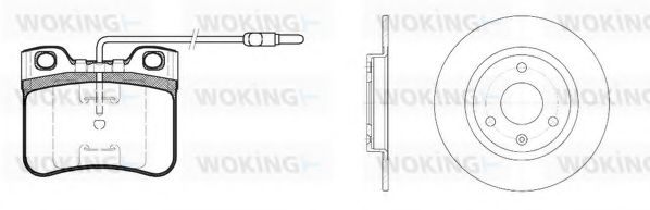 Комплект тормозов, дисковый тормозной механизм WOKING 83473.02