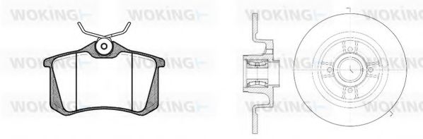 Комплект тормозов, дисковый тормозной механизм WOKING 83633.21