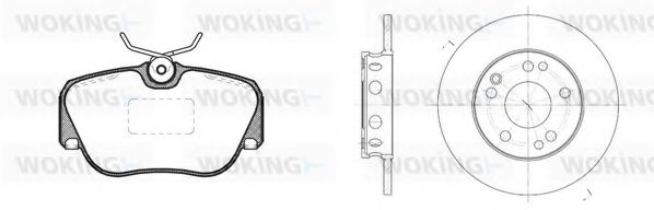 Комплект тормозов, дисковый тормозной механизм WOKING 83843.00