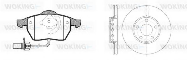 Комплект тормозов, дисковый тормозной механизм WOKING 82903.00