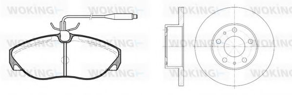Комплект тормозов, дисковый тормозной механизм WOKING 85863.00