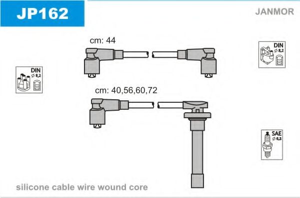 Комплект проводов зажигания JANMOR JP162