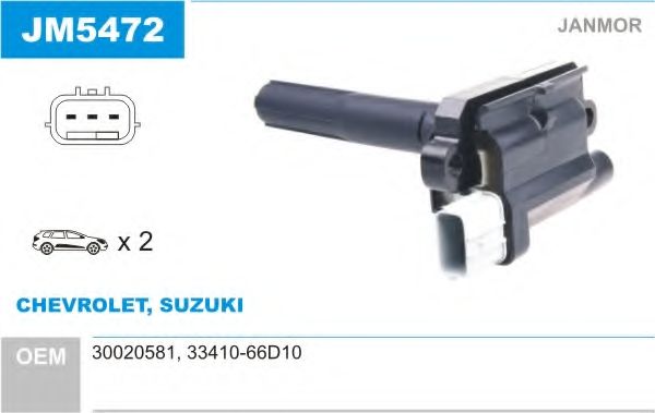 Катушка зажигания JANMOR JM5472