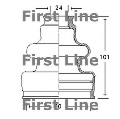 Пыльник, приводной вал FIRST LINE FCB2651