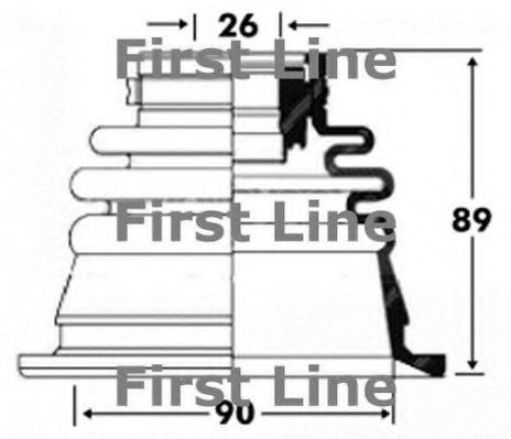 Пыльник, приводной вал FIRST LINE FCB2848