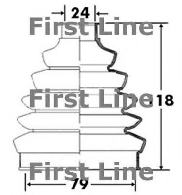 Пыльник, приводной вал FIRST LINE FCB2366