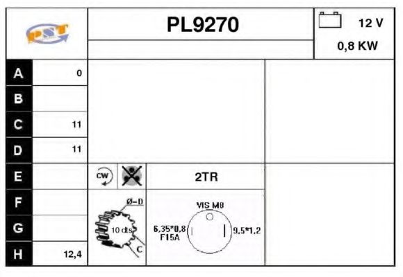 Стартер SNRA PL9270